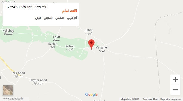 روستای قلعه امام بر روی نقشه