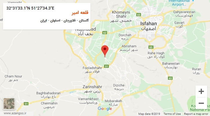 روستای قلعه امیر بر روی نقشه