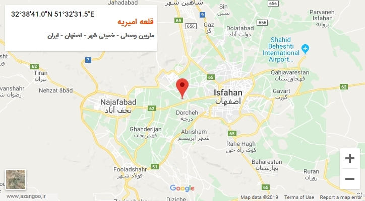 روستای قلعه امیریه بر روی نقشه