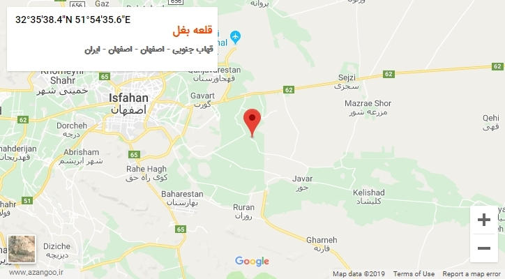 روستای قلعه بغل بر روی نقشه