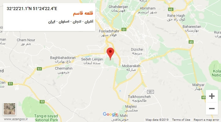 روستای قلعه قاسم بر روی نقشه