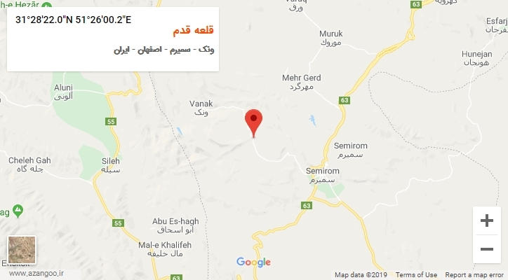 روستای قلعه قدم بر روی نقشه
