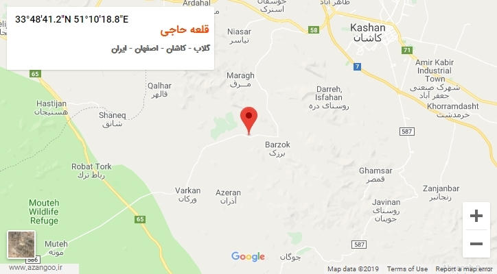 روستای قلعه حاجی بر روی نقشه