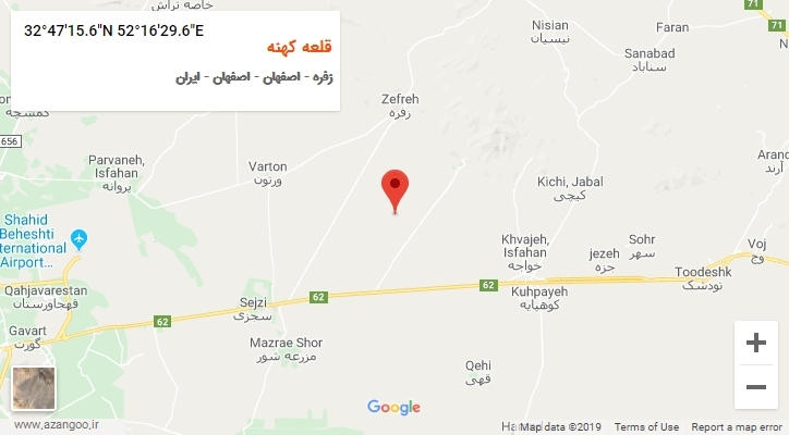 روستای قلعه کهنه بر روی نقشه