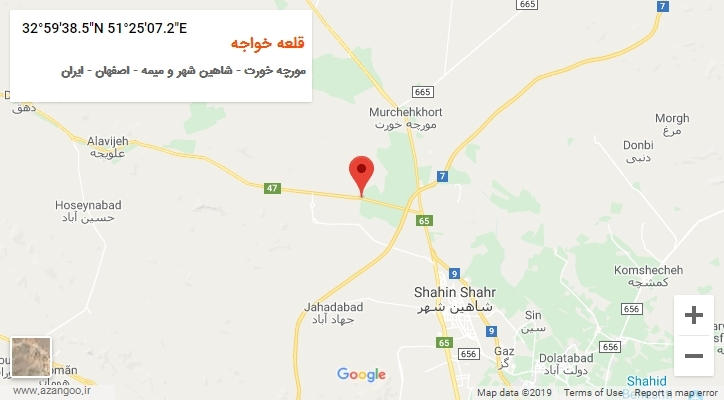 روستای قلعه خواجه بر روی نقشه