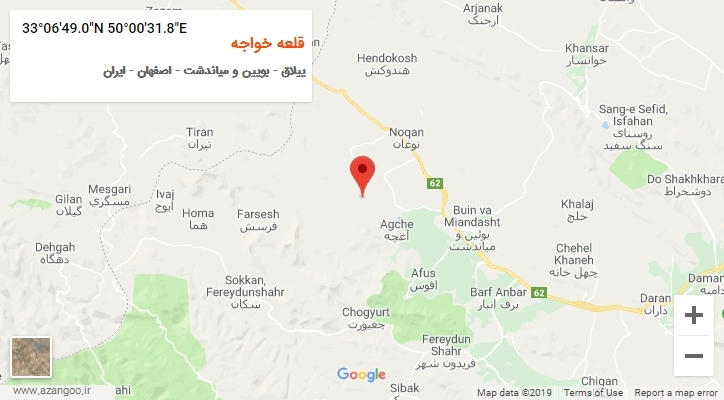 روستای قلعه خواجه بر روی نقشه