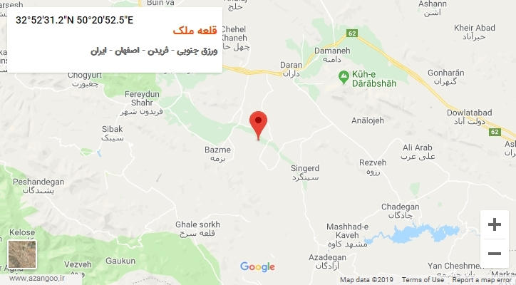روستای قلعه ملک بر روی نقشه