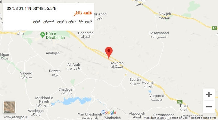 روستای قلعه ناظر بر روی نقشه
