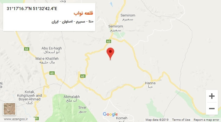 روستای قلعه نواب بر روی نقشه