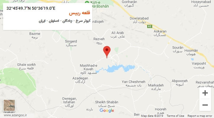 روستای قلعه رییس بر روی نقشه