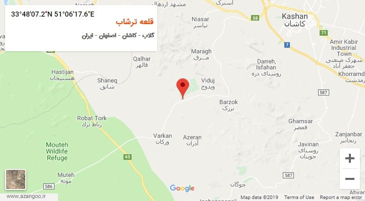 روستای قلعه ترشاب بر روی نقشه
