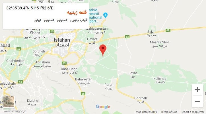 روستای قلعه زینبیه بر روی نقشه