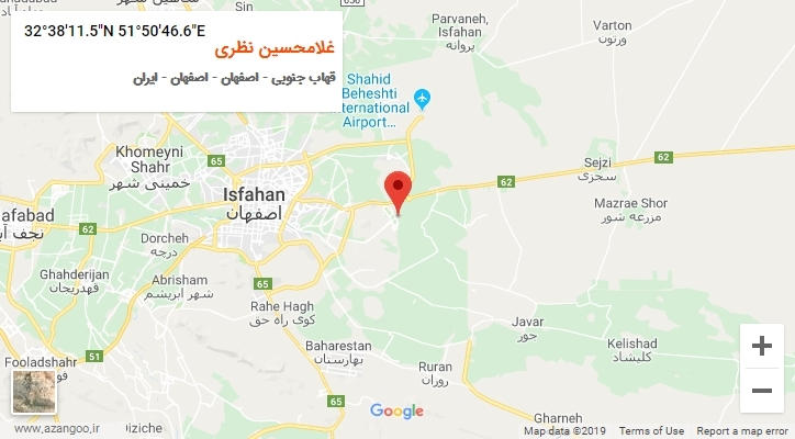 روستای غلامحسین نظری بر روی نقشه