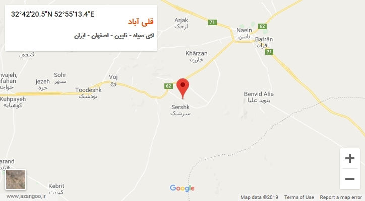 روستای قلی آباد بر روی نقشه