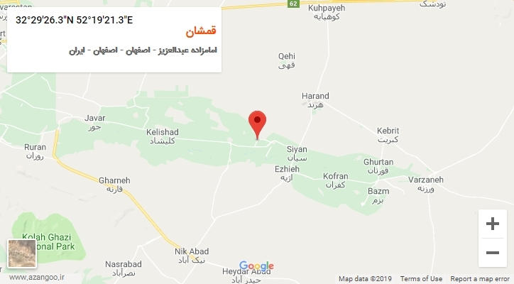 روستای قمشان بر روی نقشه