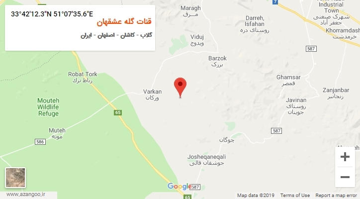 روستای قنات گله عشقهان بر روی نقشه