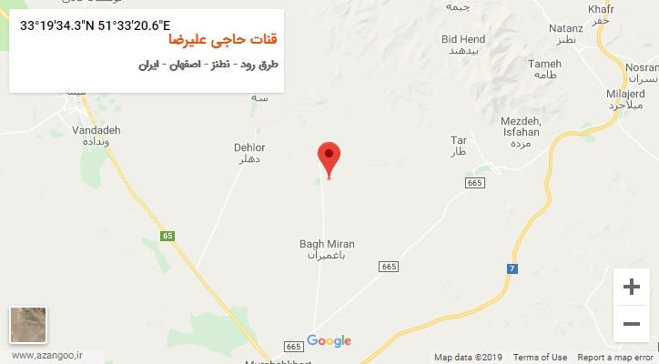 روستای قنات حاجی علیرضا بر روی نقشه