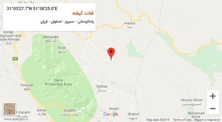 روستای قنات کیفته بر روی نقشه
