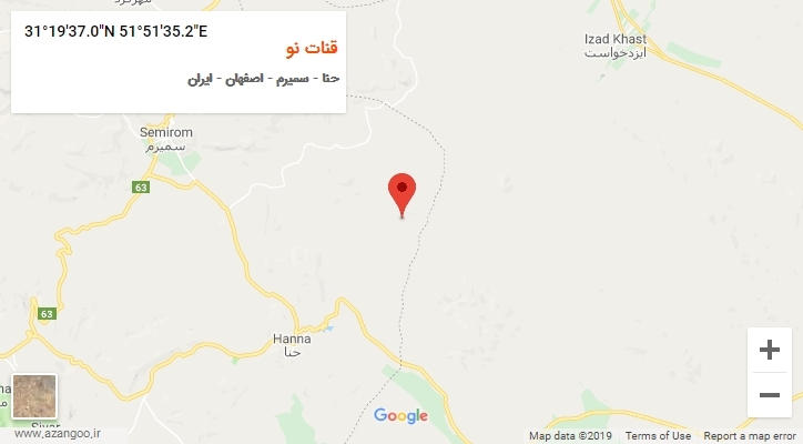 روستای قنات نو بر روی نقشه
