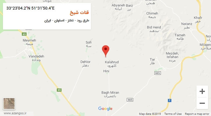 روستای قنات شیخ بر روی نقشه