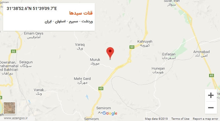 روستای قنات سیدها بر روی نقشه