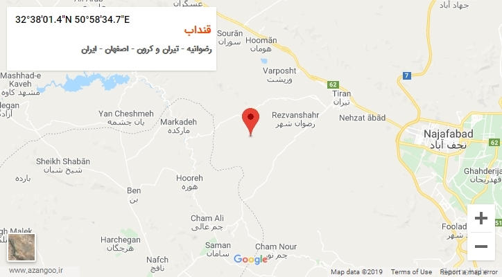 روستای قنداب بر روی نقشه