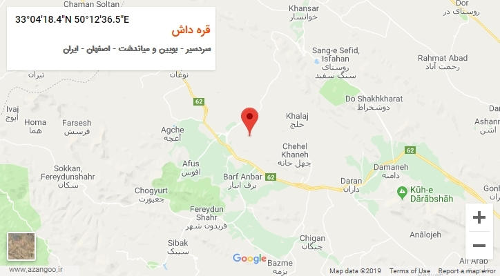 روستای قره داش بر روی نقشه