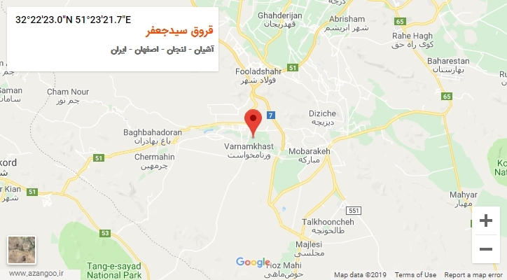 روستای قروق سیدجعفر بر روی نقشه