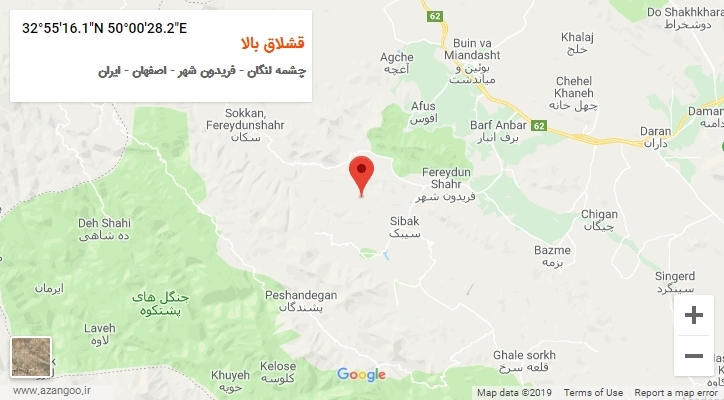 روستای قشلاق بالا بر روی نقشه
