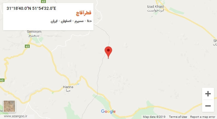 روستای قطرآقاچ بر روی نقشه