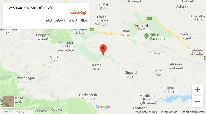 روستای قودجانک بر روی نقشه