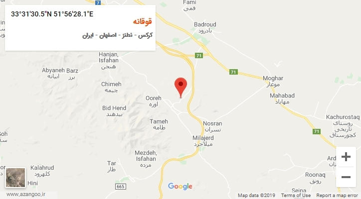 روستای قوقانه بر روی نقشه