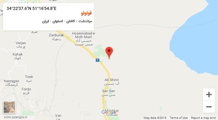 روستای قولولو بر روی نقشه