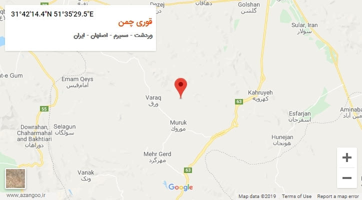 روستای قوری چمن بر روی نقشه