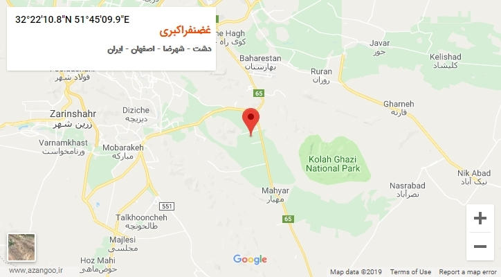 روستای غضنفراکبری بر روی نقشه