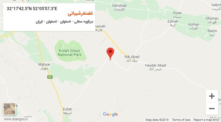 روستای غضنفرشیبانی بر روی نقشه