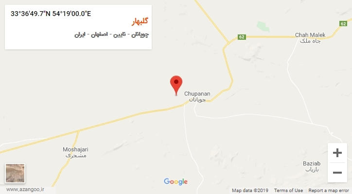 روستای گلبهار بر روی نقشه