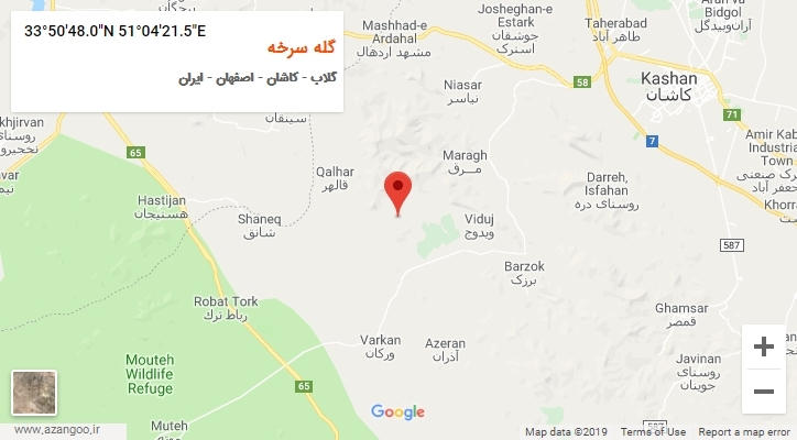 روستای گله سرخه بر روی نقشه