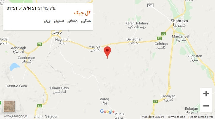 روستای گل جیک بر روی نقشه