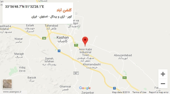 روستای گلشن آباد بر روی نقشه