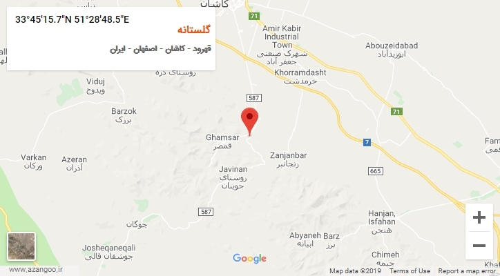روستای گلستانه بر روی نقشه