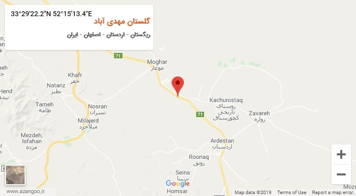 روستای گلستان مهدی آباد بر روی نقشه