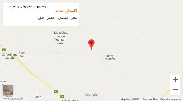روستای گلستان محمد بر روی نقشه