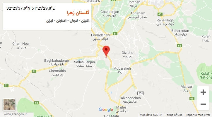 روستای گلستان زهرا بر روی نقشه