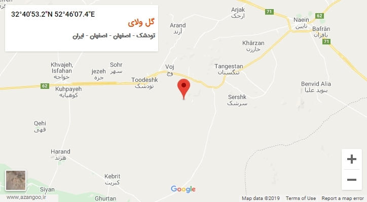 روستای گل ولای بر روی نقشه