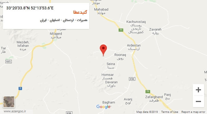 روستای گنبدعطا بر روی نقشه