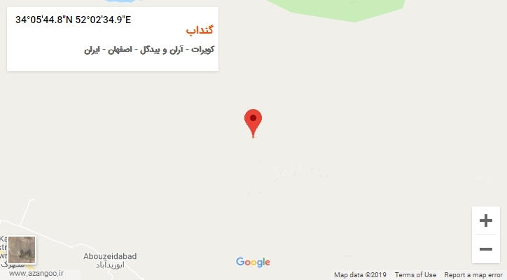 روستای گنداب بر روی نقشه