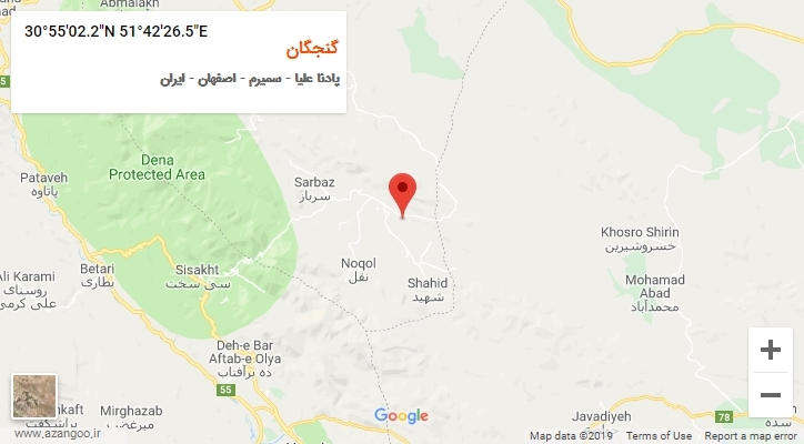 روستای گنجگان بر روی نقشه