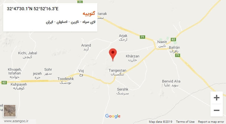 روستای گنوییه بر روی نقشه