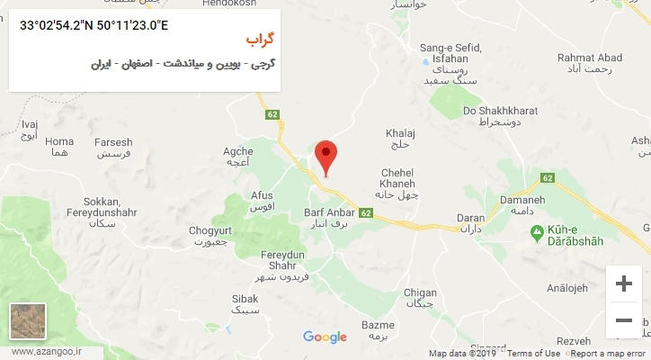 روستای گراب بر روی نقشه